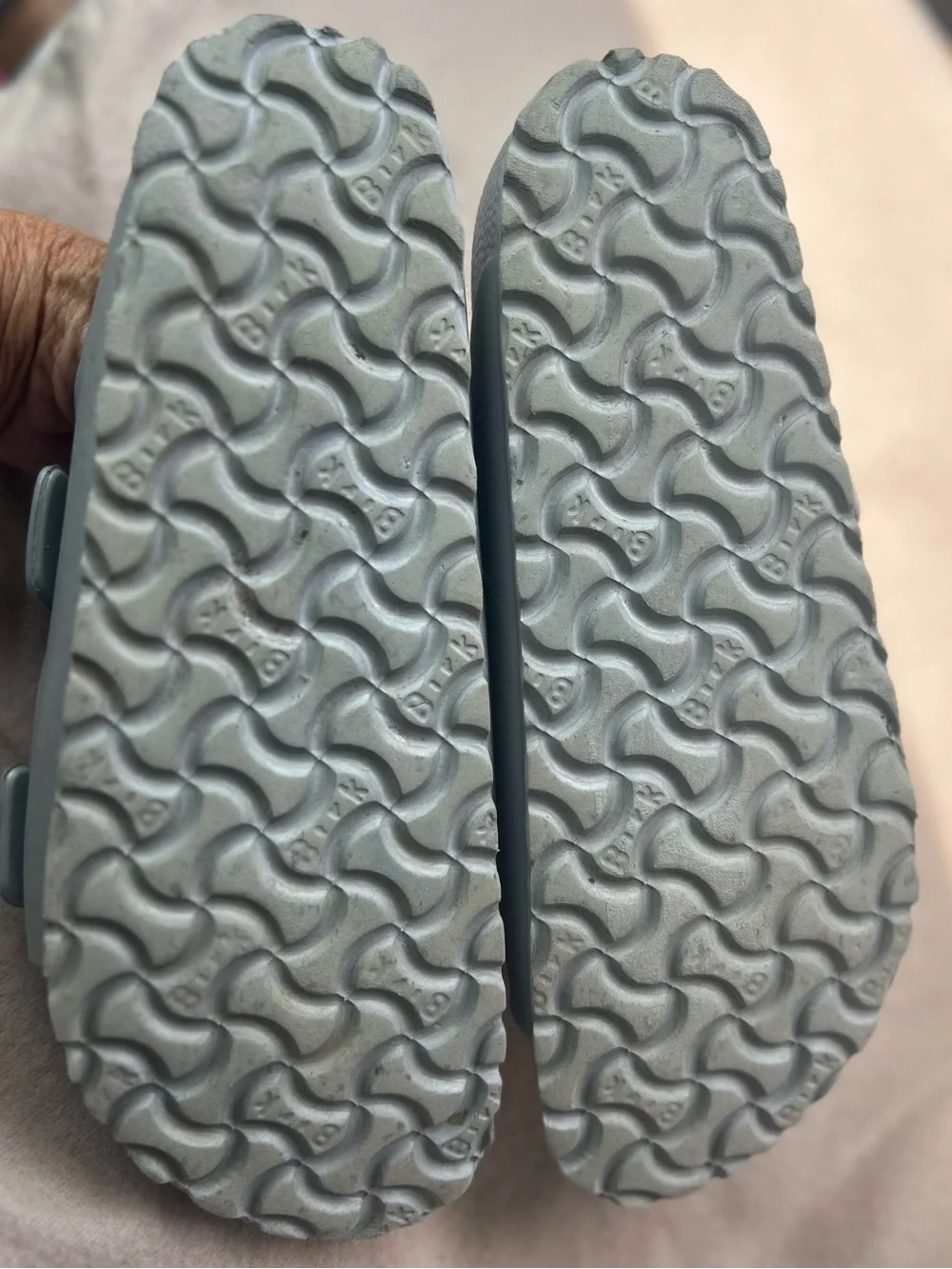 Birkenstock Arizona EVA Sandals in gray/silver size 7(38)